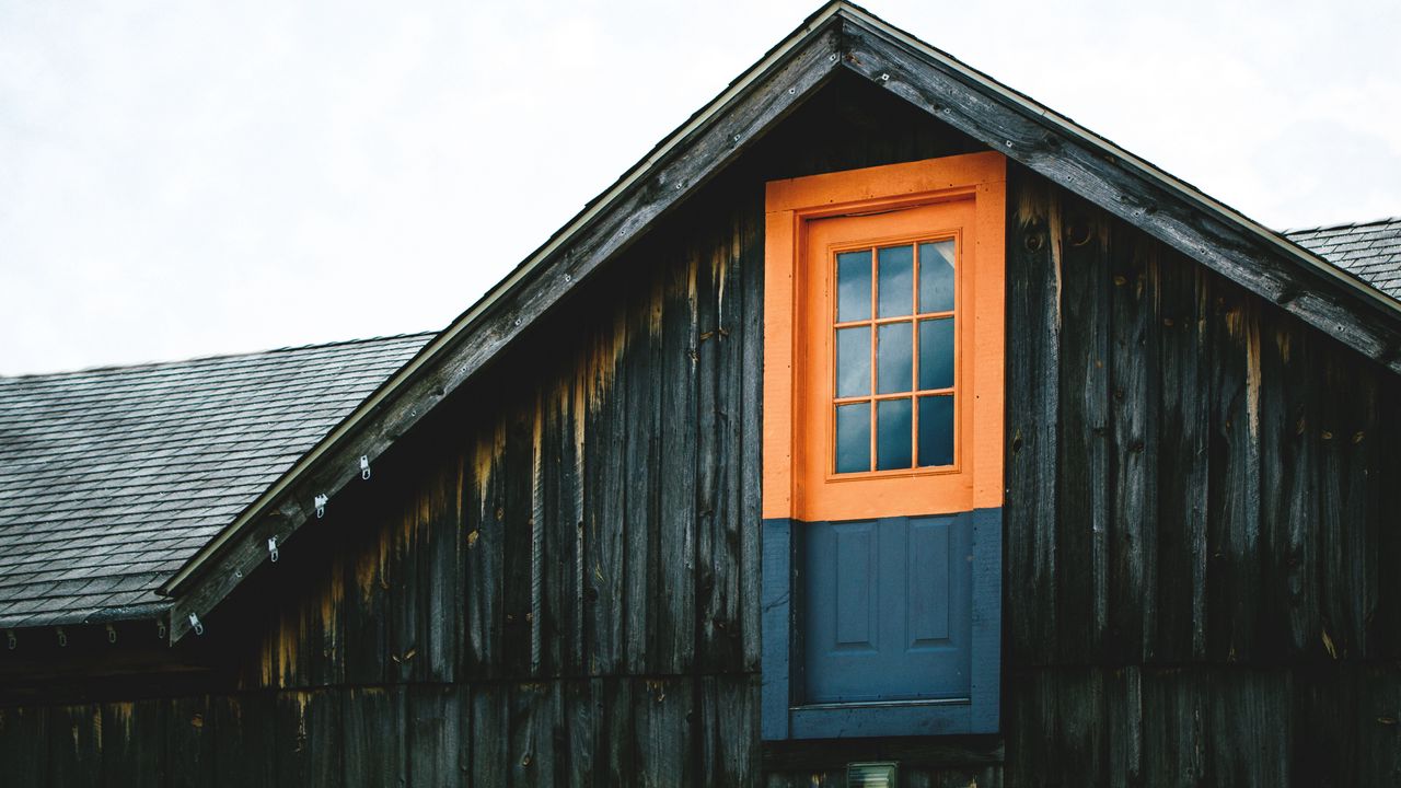 Wallpaper door, attic, building