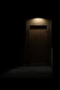 Preview wallpaper door, bricks, wall, dark