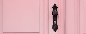 Preview wallpaper door, handle, lock, pink