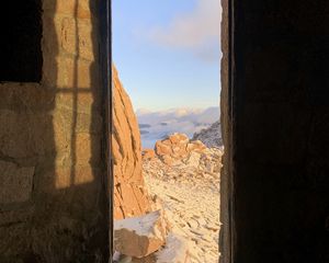 Preview wallpaper door, rocks, stones, view, landscape