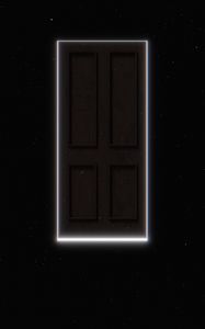 Preview wallpaper door, space, portal, dark, glow