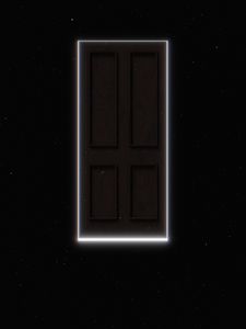 Preview wallpaper door, space, portal, dark, glow