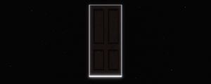 Preview wallpaper door, space, portal, dark, glow