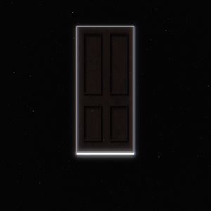 Preview wallpaper door, space, portal, dark, glow