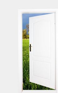 Preview wallpaper door, summer, input, output