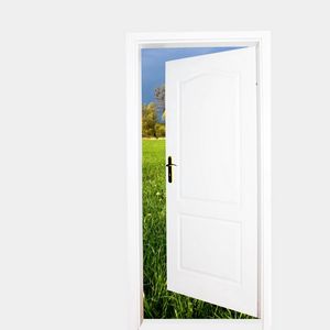 Preview wallpaper door, summer, input, output