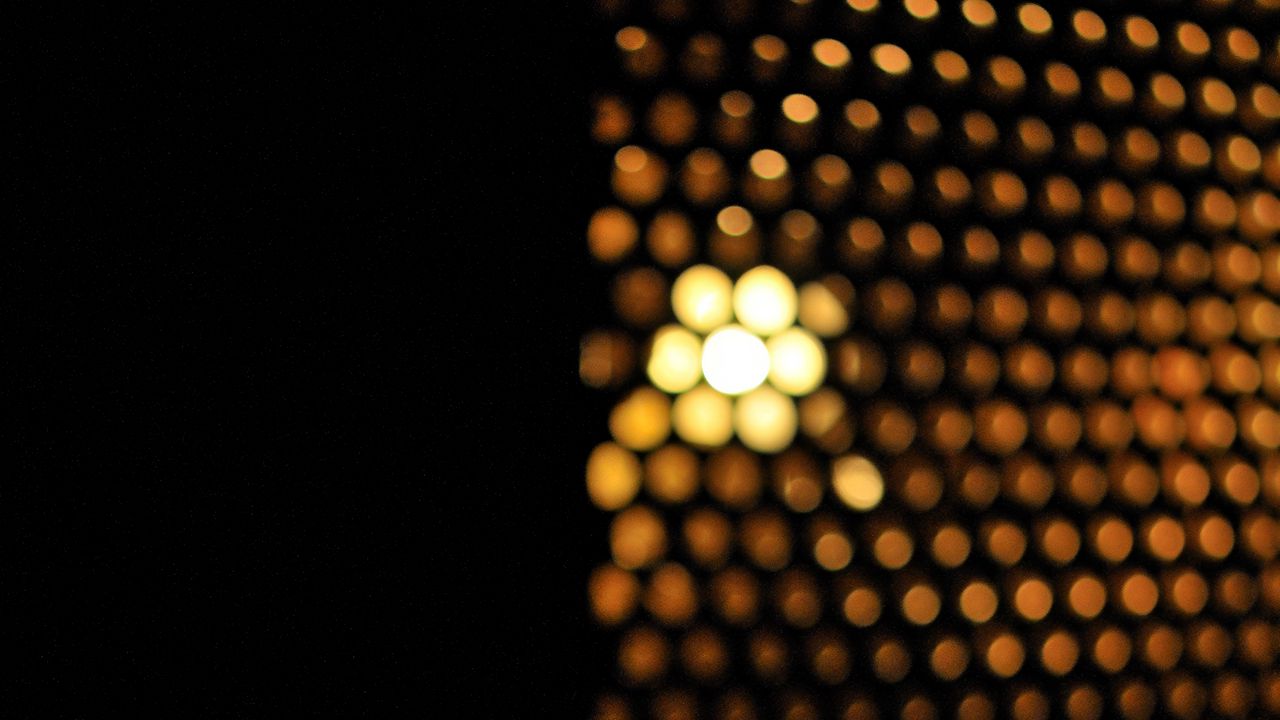 Wallpaper dots, bokeh, background, dark