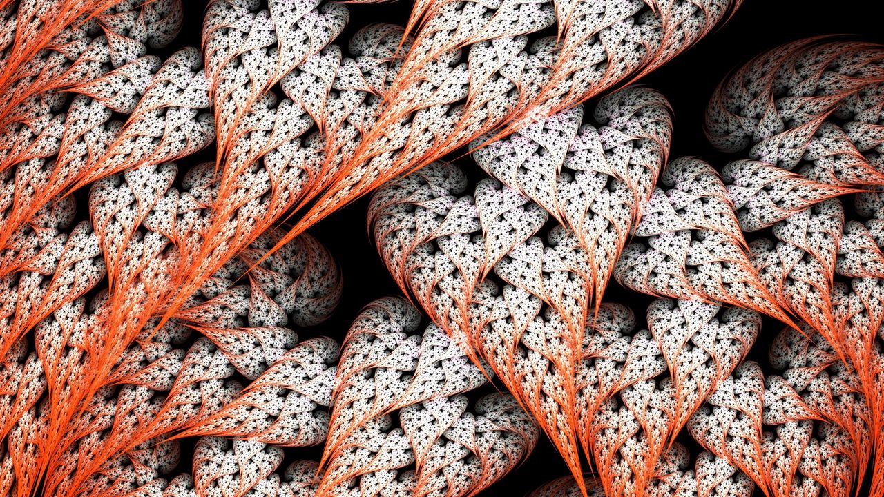 Wallpaper dots, leaves, background, form