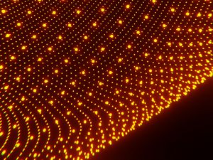 Preview wallpaper dots, mesh, glow, abstraction, orange