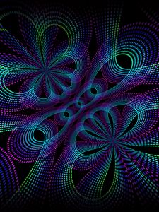 Preview wallpaper dots, pattern, colorful, dark, abstraction
