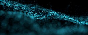 Preview wallpaper dots, waves, black, blue, abstraction, blur