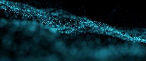 Preview wallpaper dots, waves, black, blue, abstraction, blur