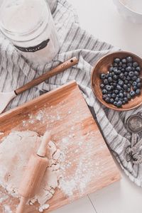 Preview wallpaper dough, berries, flour, recipe, cuisine