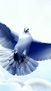 Preview wallpaper dove, bird, flying, vector