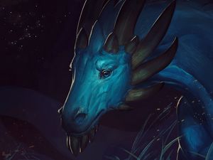 Preview wallpaper dragon, art, creature, fantastic