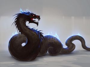 Preview wallpaper dragon, art, fantastic, grin