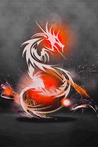 Preview wallpaper dragon, background, light, shadow