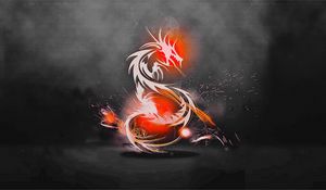Preview wallpaper dragon, background, light, shadow