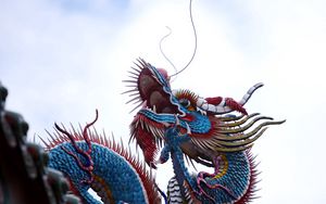 Preview wallpaper dragon, china, handmade, beautiful sky