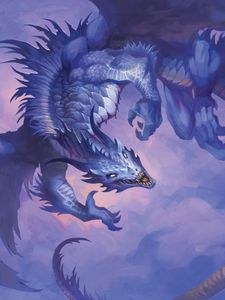 Preview wallpaper dragon, claws, fangs, art, purple