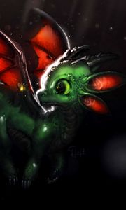 Preview wallpaper dragon, creature, cute, art, fiction