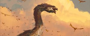 Preview wallpaper dragon, dragons, art, creature, fantastic