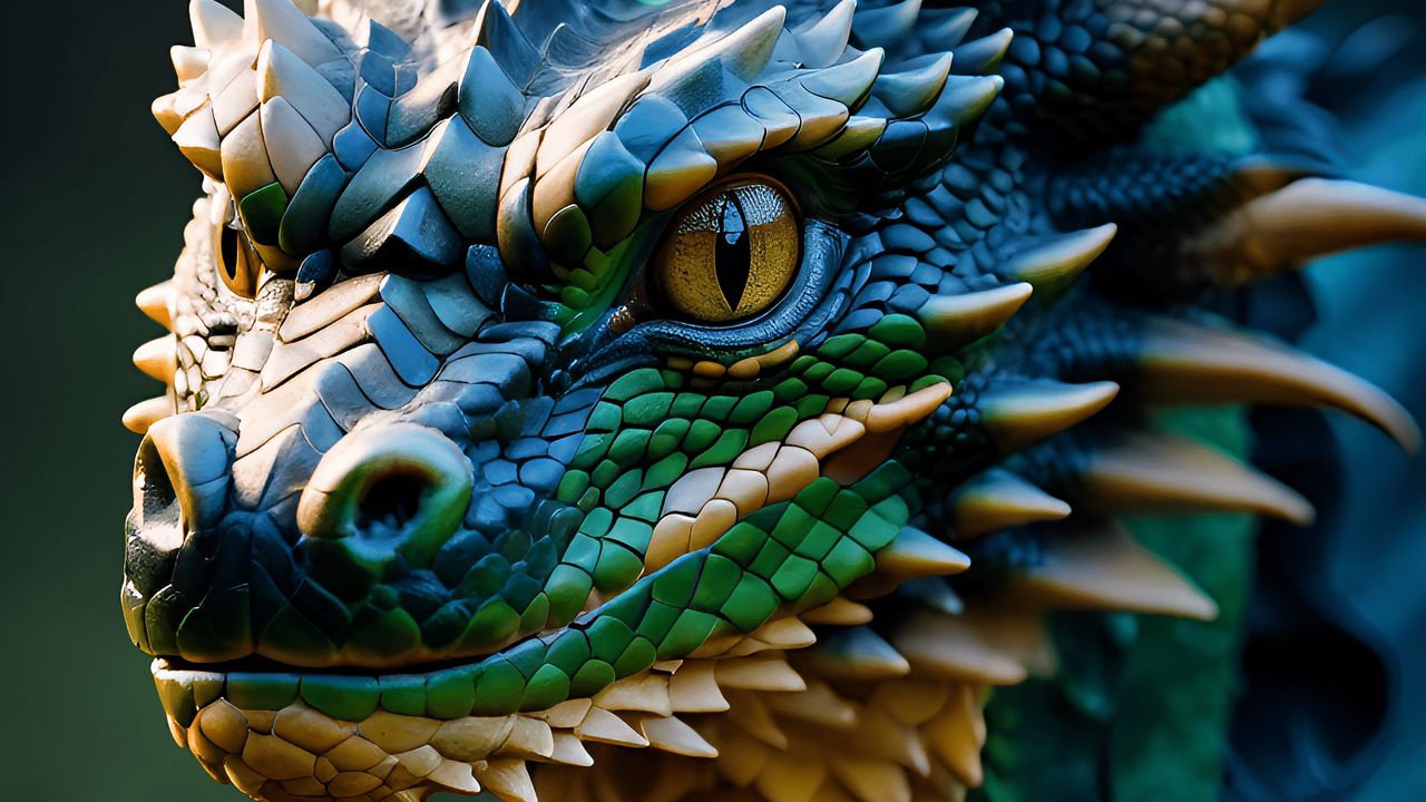 Wallpaper dragon, eyes, art, blur