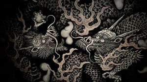 Preview wallpaper dragon, fantasy, art, dark
