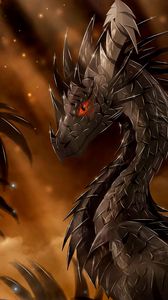 Preview wallpaper dragon, fantasy, art, creature, view