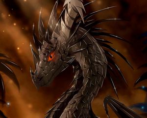 Preview wallpaper dragon, fantasy, art, creature, view