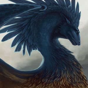 Preview wallpaper dragon, fantasy, art, feathers