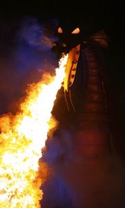 Preview wallpaper dragon, fire, flame