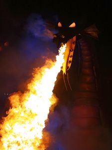 Preview wallpaper dragon, fire, flame