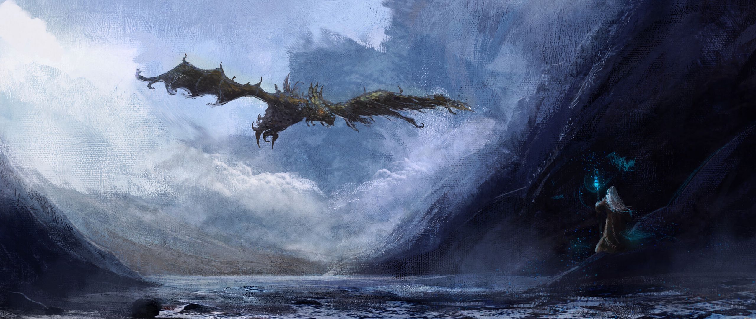 skyrim frost dragon wallpaper