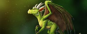 Preview wallpaper dragon, horns, wings, fantasy