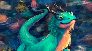 Preview wallpaper dragon, lizard, art, creature, fantastic
