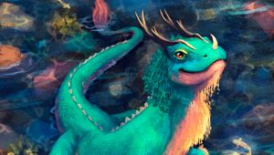 Preview wallpaper dragon, lizard, art, creature, fantastic