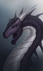 Preview wallpaper dragon, monster, fangs, thorn, fantasy