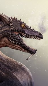 Preview wallpaper dragon, monster, fangs, art