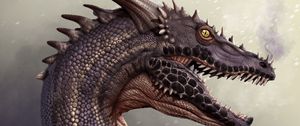 Preview wallpaper dragon, monster, fangs, art