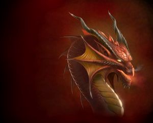 Preview wallpaper dragon, red, head