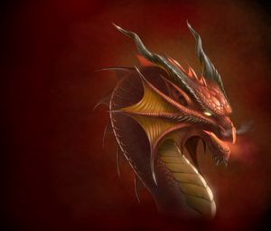 Preview wallpaper dragon, red, head