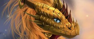 Preview wallpaper dragon, scales, creature, art, fantasy
