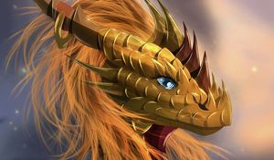 Preview wallpaper dragon, scales, creature, art, fantasy