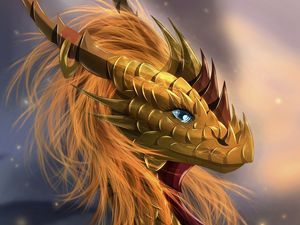 Preview wallpaper dragon, scales, creature, art, fantasy