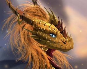 Preview wallpaper dragon, scales, creature, art, fantasy