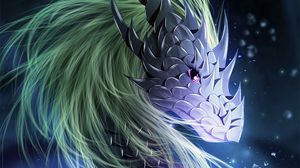 Preview wallpaper dragon, scales, mane, creature, art