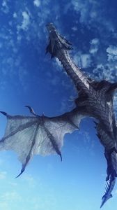 Preview wallpaper dragon, sky, flying, 3d