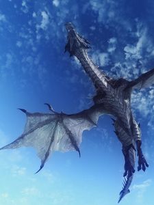 Preview wallpaper dragon, sky, flying, 3d