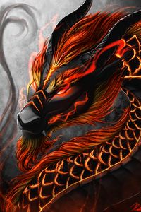 Preview wallpaper dragon, snake, creature, fantasy, art